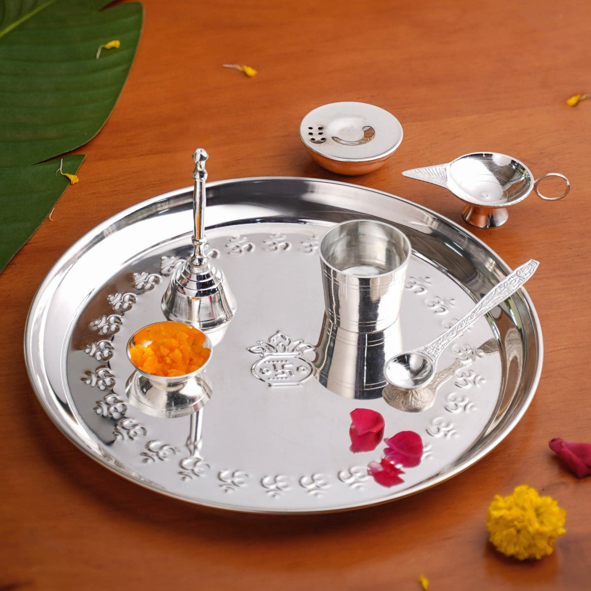 All In One Daily Aarti Pooja Thali Set Of 7 Nestasia