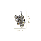 Dangling Beads Metallic Earrings Nestasia