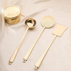 Brass Kitchen Ladles Set  (15.5 Inch) Vedansh Craft
