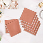 Terracotta Embroidered Edges Table Napkin Set Of 6 Nestasia