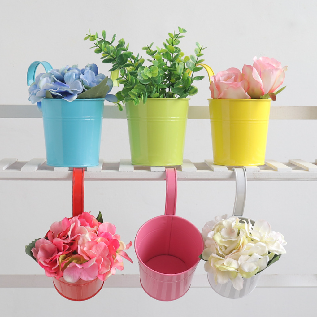 Metal Hanging Planter Basket With Handle Nestasia