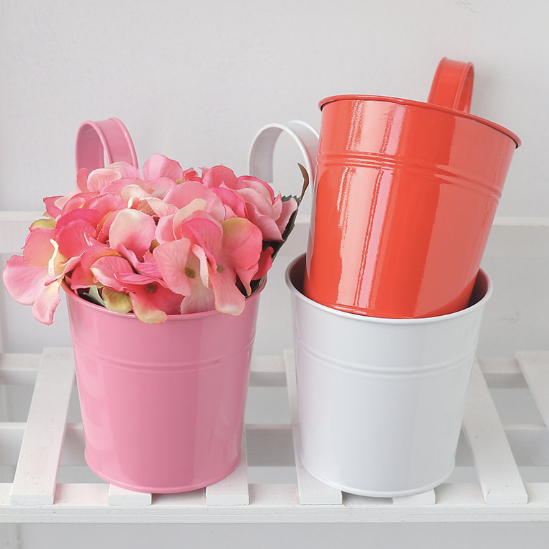 Metal Hanging Planter Basket With Handle Nestasia