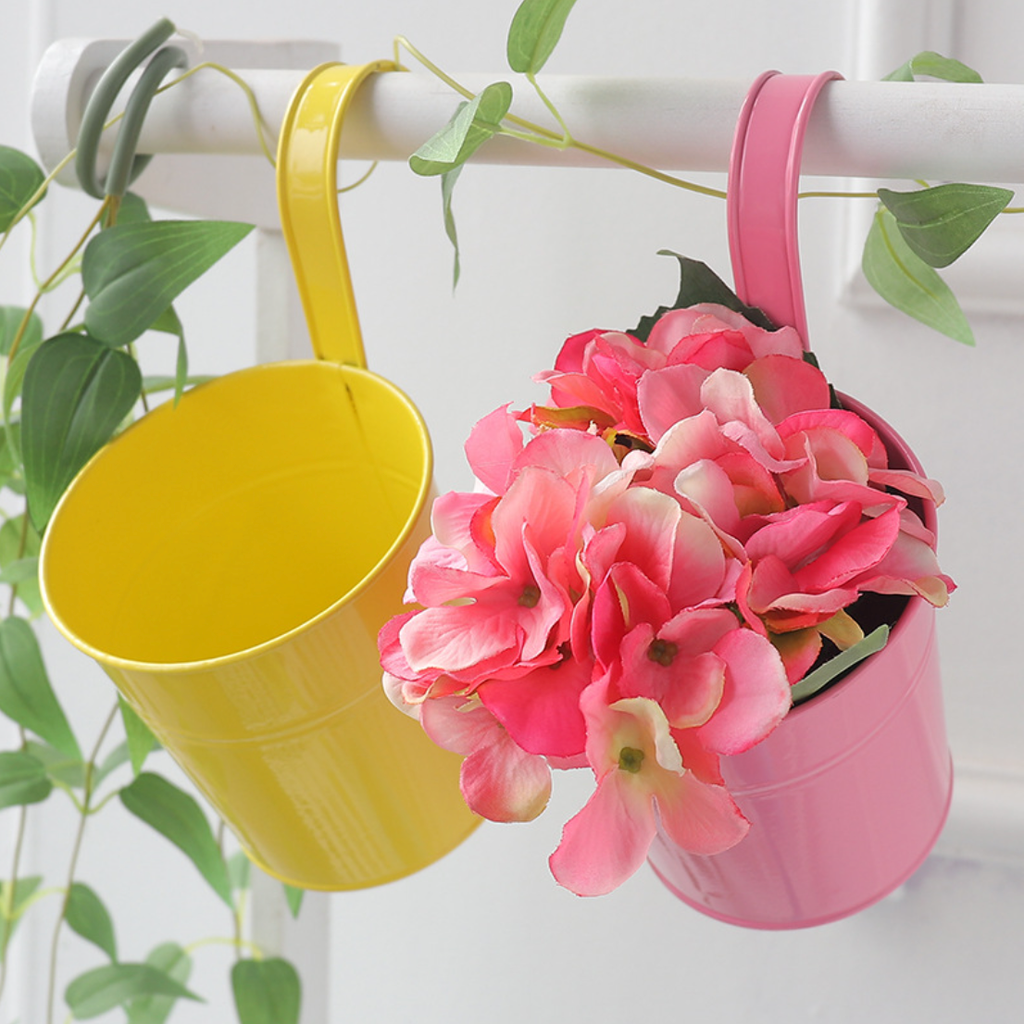 Metal Hanging Planter Basket With Handle Nestasia