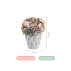Frosty Pine Cones Dried Flower Pot Nestasia