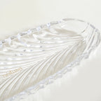 Ornate Metal Glass Decorative Boat Tray Nestasia
