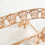 Ornate Metal Glass Decorative Boat Tray Nestasia
