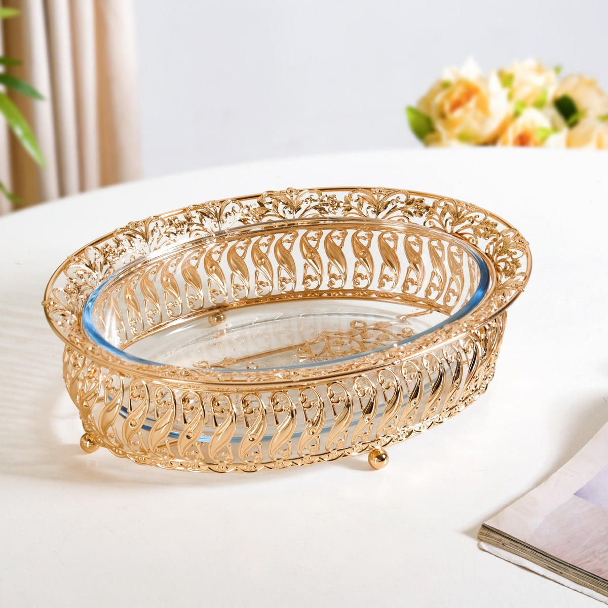 Baroque Galore Decorative Glass Bowl Nestasia