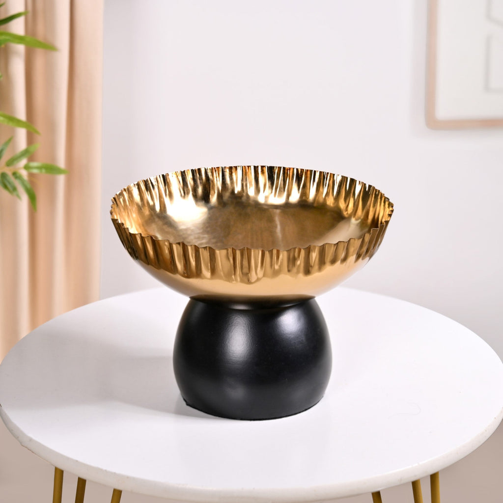 Luxe Round Decorative Bowl With Pedestal Nestasia