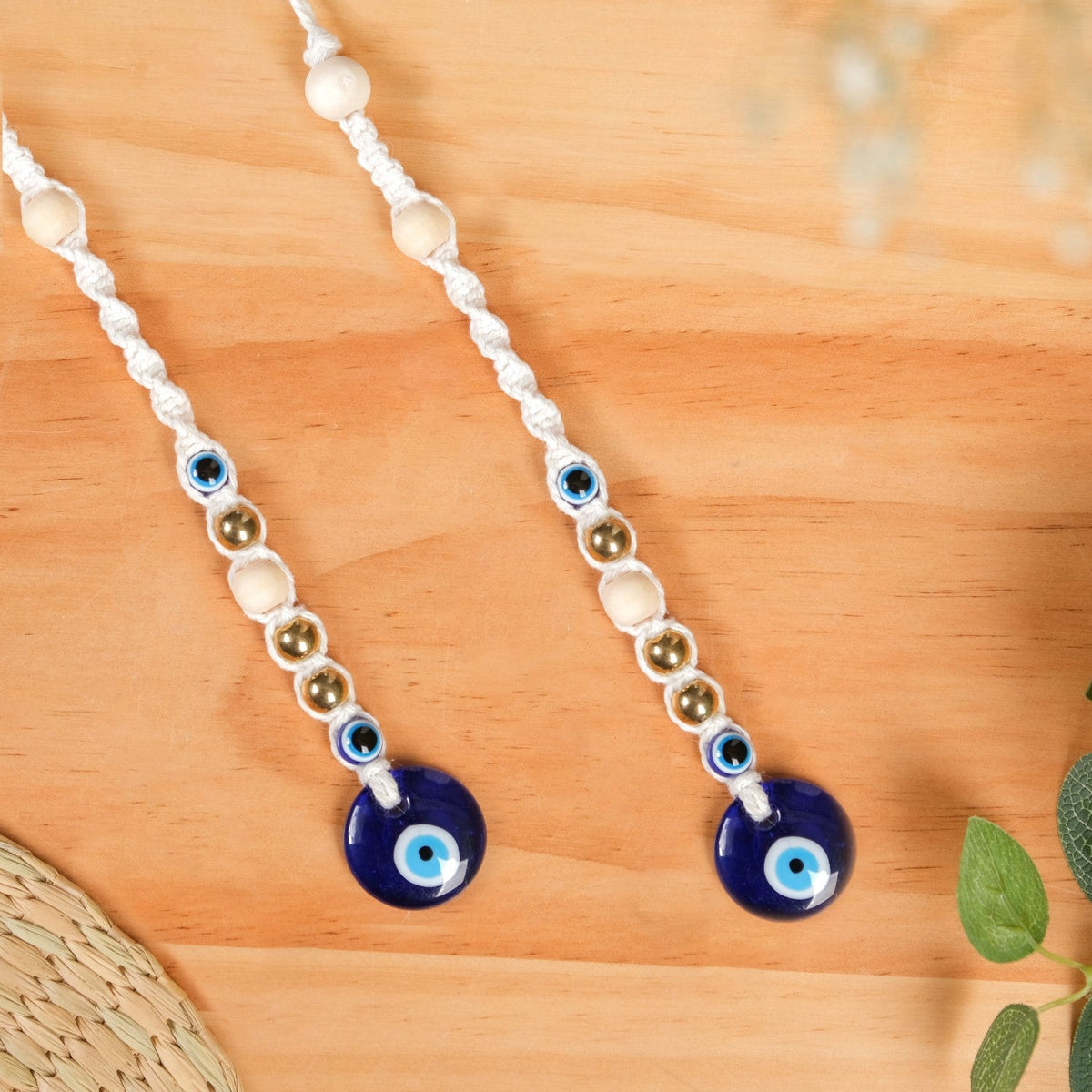 Glam Style Evil Eye Wall Hanging Trinket Set Of 2 Nestasia