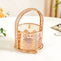 Decorative Glass Candy Jar With Handle And Lid Nestasia