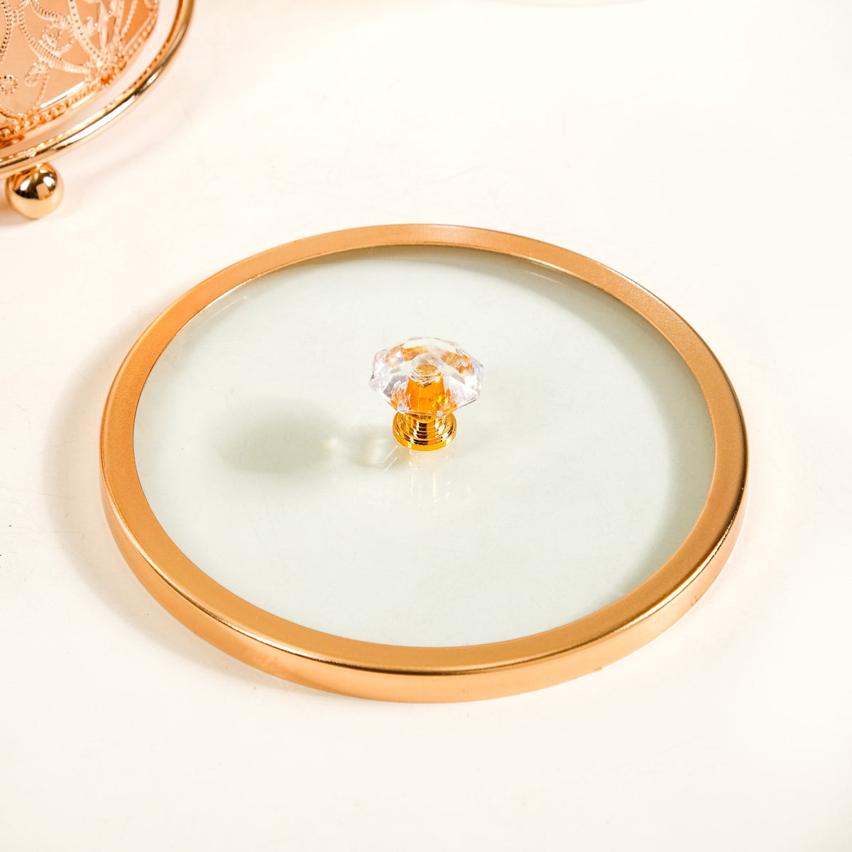 Decorative Glass Candy Jar With Handle And Lid Nestasia