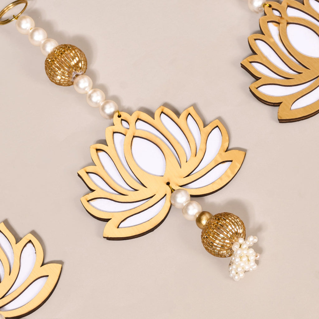 Decorative Lotus Wall Hangings Set Of 12 Nestasia