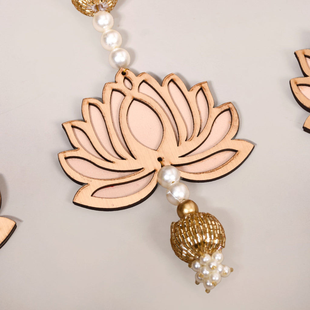 Decorative Lotus Wall Hangings Set Of 12 Nestasia