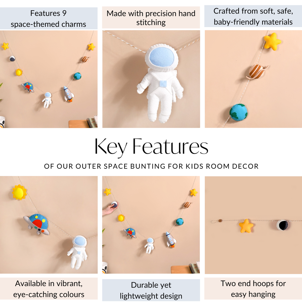 Outer Space Bunting For Kids Room Decor Nestasia