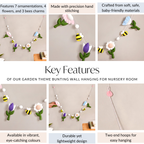 Garden Theme Bunting Wall Hanging For Nursery Room Nestasia