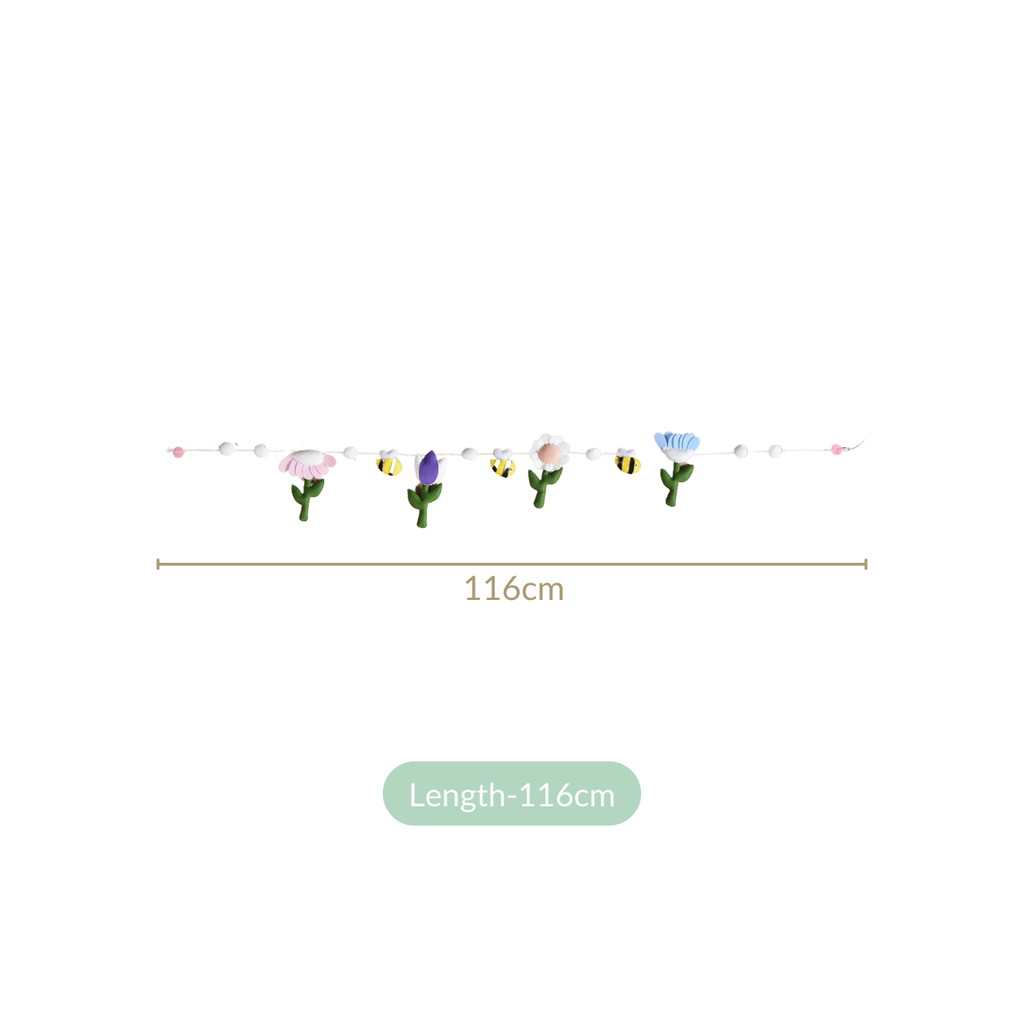 Garden Theme Bunting Wall Hanging For Nursery Room Nestasia