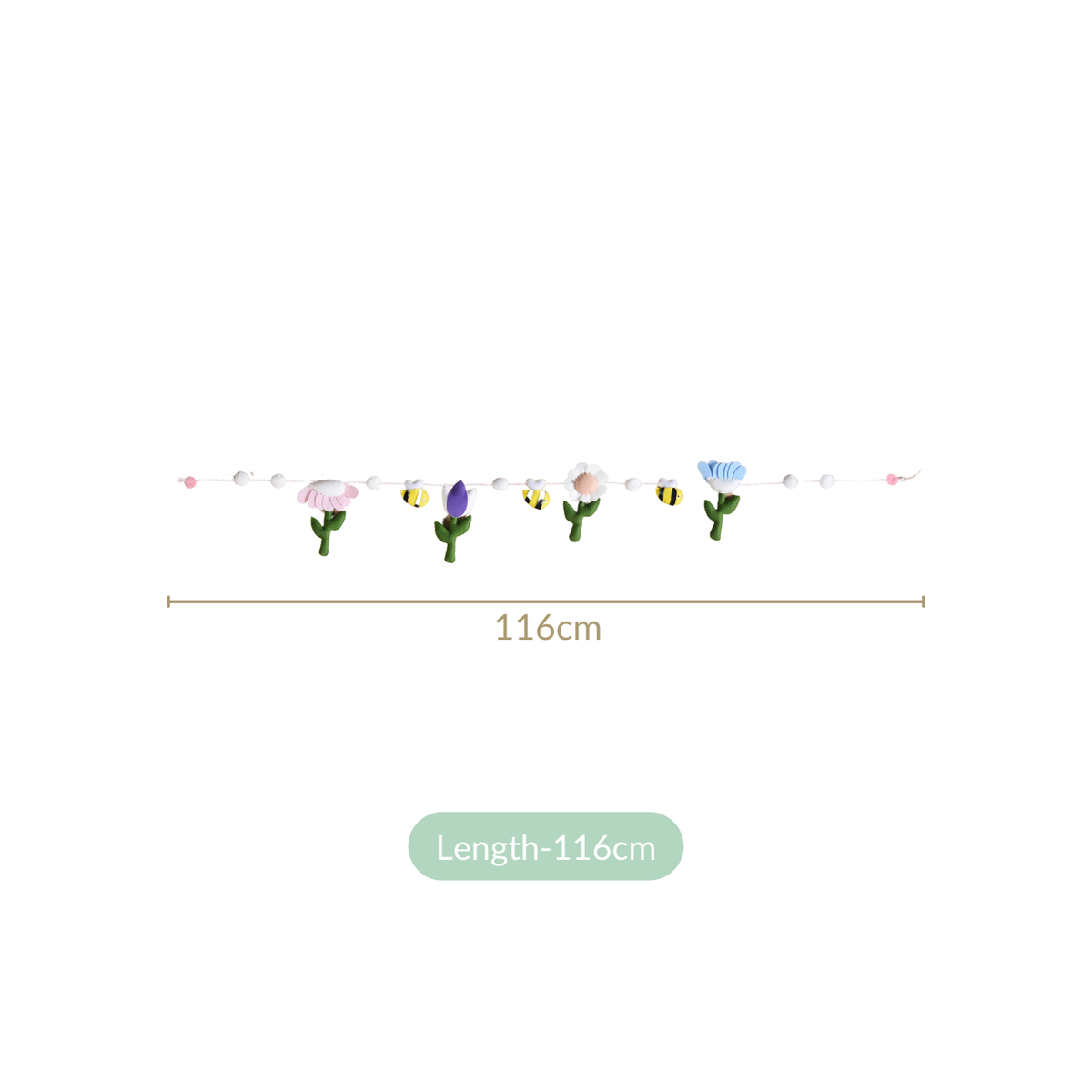 Garden Theme Bunting Wall Hanging For Nursery Room Nestasia