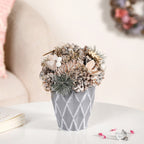 Frosty Pine Cones Dried Flower Pot Nestasia