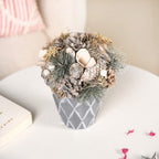 Frosty Pine Cones Dried Flower Pot Nestasia