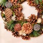 Evergreen Pine Cones Ecofriendly Decor Wreath Nestasia