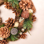 Evergreen Pine Cones Ecofriendly Decor Wreath Nestasia