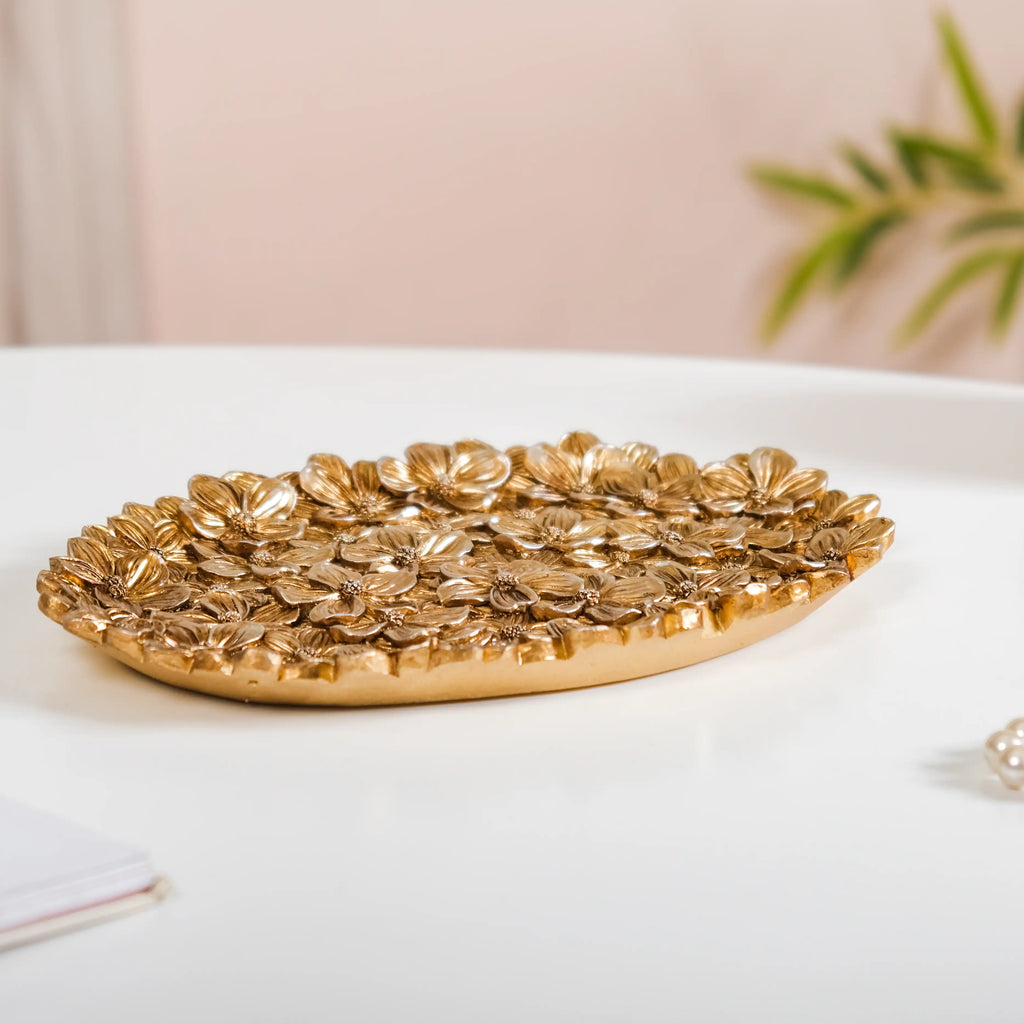 Radiant Floral Decorative Platter Nestasia