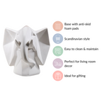 Contemporary Elephant Bust Ceramic Sculpture Nestasia