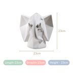 Contemporary Elephant Bust Ceramic Sculpture Nestasia