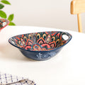 Mandala Melange Ceramic Long Dish With Handles Blue 400ml Nestasia