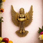 Brass Standing Deep Lakshmi Wall Hanging Idol With Wings (8 Inch) Vedansh Craft