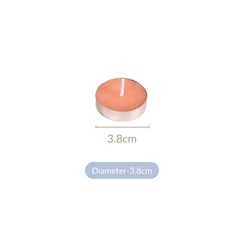 Festive Tealight Candles Peach Set Of 50 Nestasia