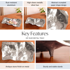 Silver Abstract Decorative Tray