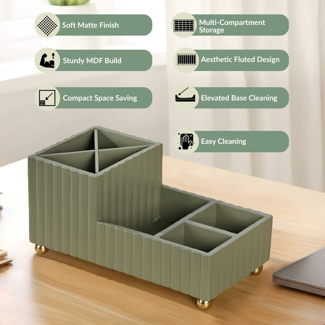 Desk Organiser For Office Sage Green Nestasia