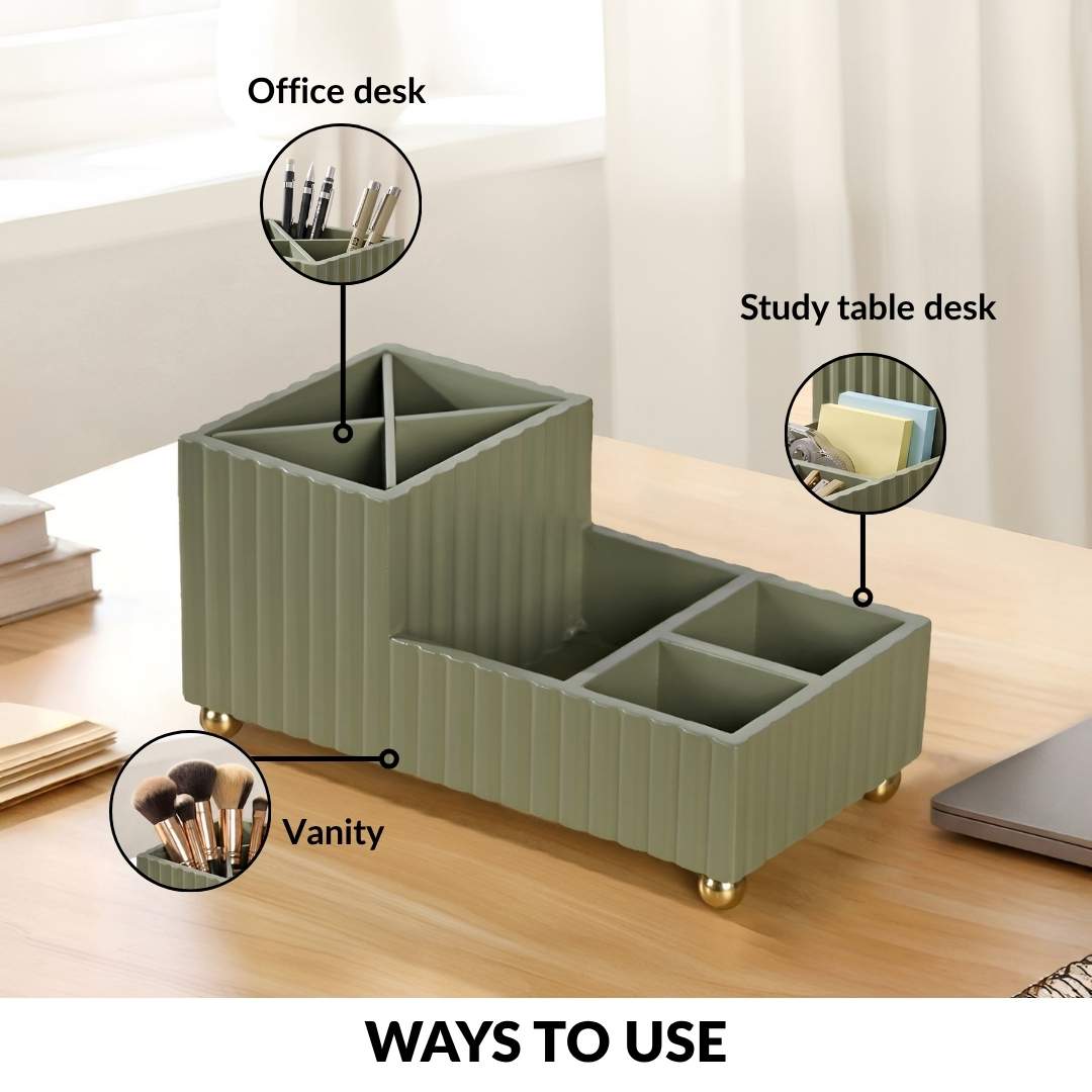 Desk Organiser For Office Sage Green Nestasia