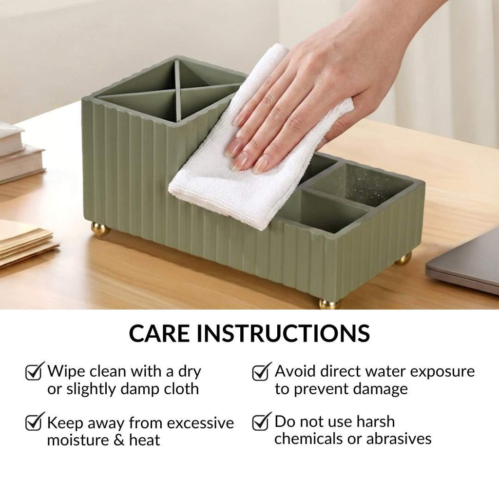 Desk Organiser For Office Sage Green Nestasia