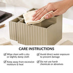 Desk Organiser For Pens Makeup Brushes Beige Nestasia