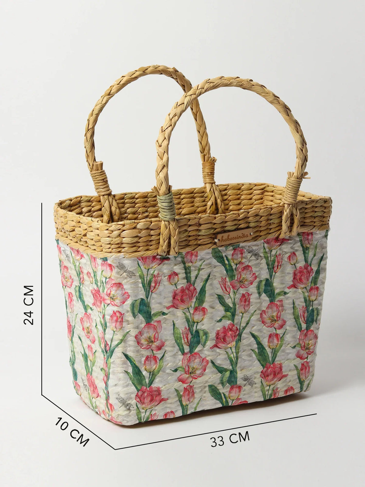 Handmade Seagrass Tiffin Basket for Lunch, Picnic & Outdoor Meals