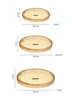 Natural Bamboo Set of 3 Tray for Gifting, Serving, and Multipurpose Use