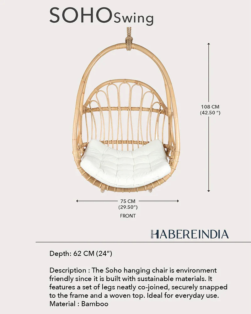 Boho Style Rattan Swings for Living Room or Patio