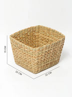 Natural Seagrass Trash Bin for Bedroom, Bathroom, and Office Use - Medium