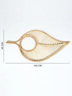 Natural Rattan Frame Wall Mirror for Living Room, Bedroom, and Entryway