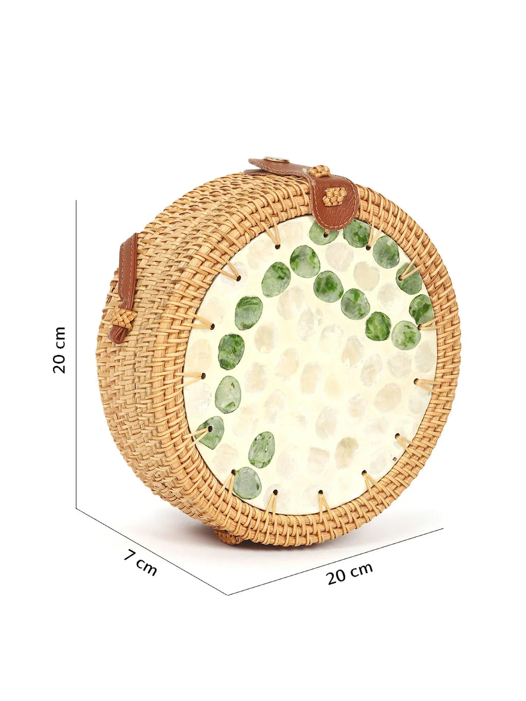 Lightweight Handmade Rattan Crossbody Bag for Vacation, Picnic and Everyday Wear