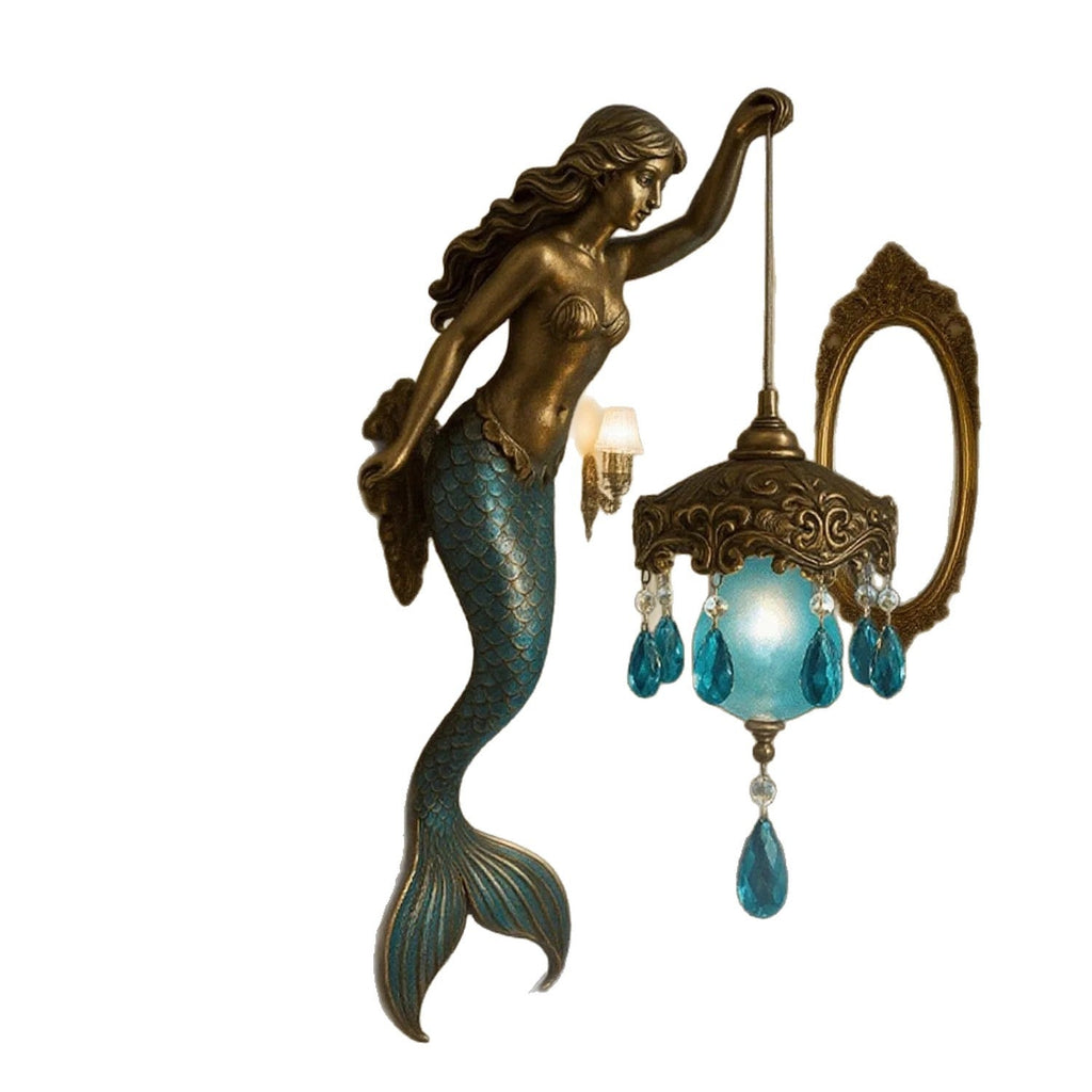 Marine Mermaid Art Mythology Wall Lamp kafalo