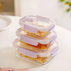 Glowo Airtight Food Containers With Air Vents Set Of 3 370ml 660ml 1000ml Nestasia