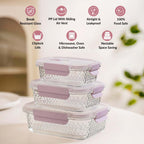 Glowo Airtight Food Containers With Air Vents Set Of 3 370ml 660ml 1000ml Nestasia