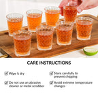 Diamond Embossed Shot Glass Set Of 12 55ml Nestasia