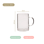 Borosilicate Glass Tea Cup Set Of 12 200ml Nestasia