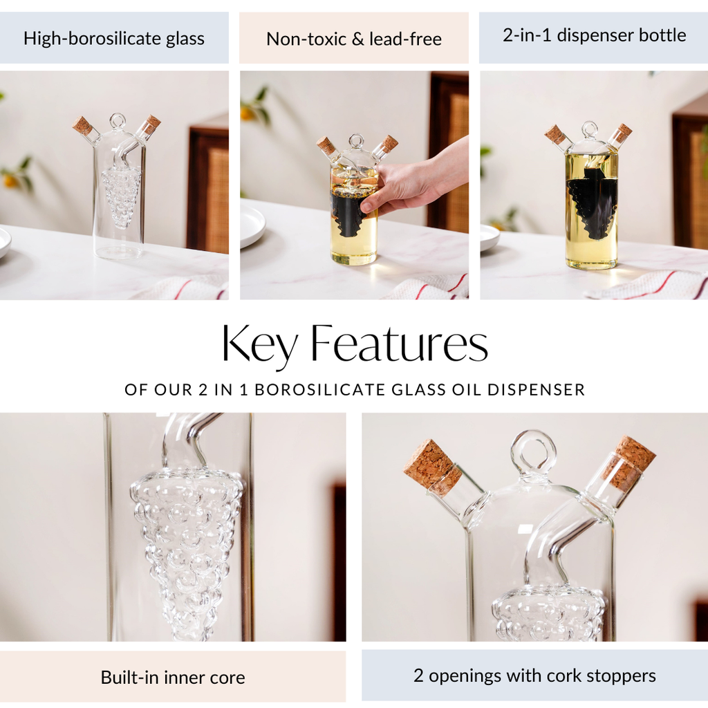 2 In 1 Glass Oil Dispenser Nestasia