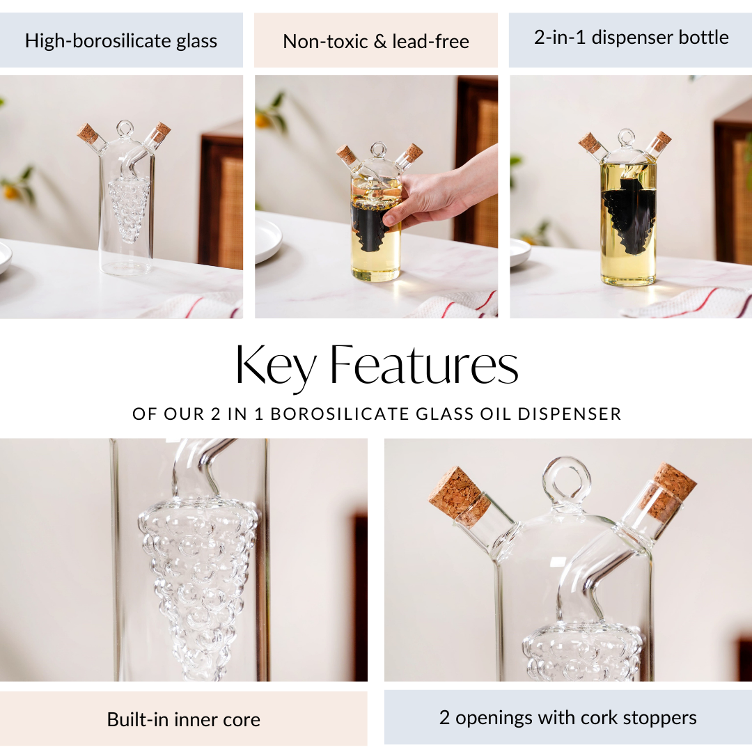 2 In 1 Glass Oil Dispenser Nestasia
