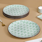 Kaleido Mint Green 16 Piece Dinner Set For 4 Nestasia